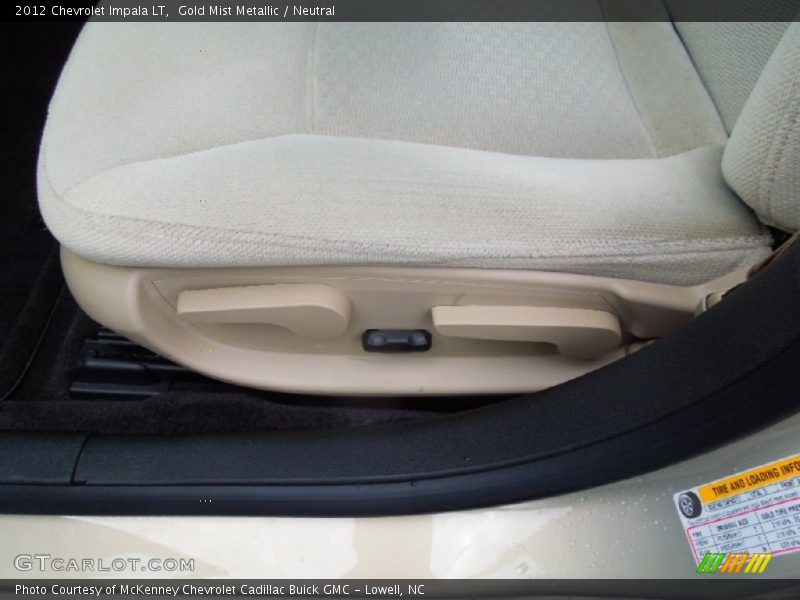 Gold Mist Metallic / Neutral 2012 Chevrolet Impala LT
