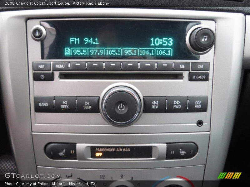 Audio System of 2008 Cobalt Sport Coupe
