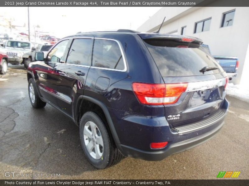 True Blue Pearl / Dark Graystone/Medium Graystone 2013 Jeep Grand Cherokee Laredo X Package 4x4