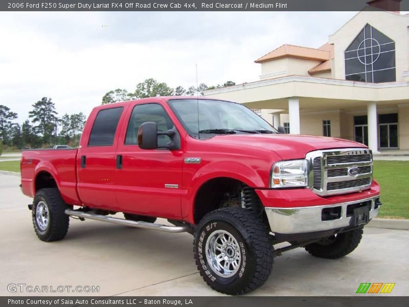 Red Clearcoat / Medium Flint 2006 Ford F250 Super Duty Lariat FX4 Off Road Crew Cab 4x4