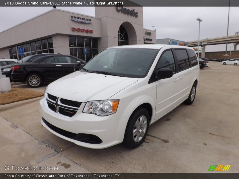 Stone White / Black/Light Graystone 2013 Dodge Grand Caravan SE