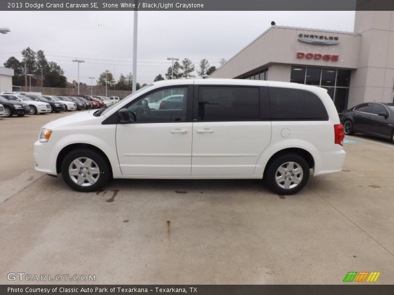 Stone White / Black/Light Graystone 2013 Dodge Grand Caravan SE