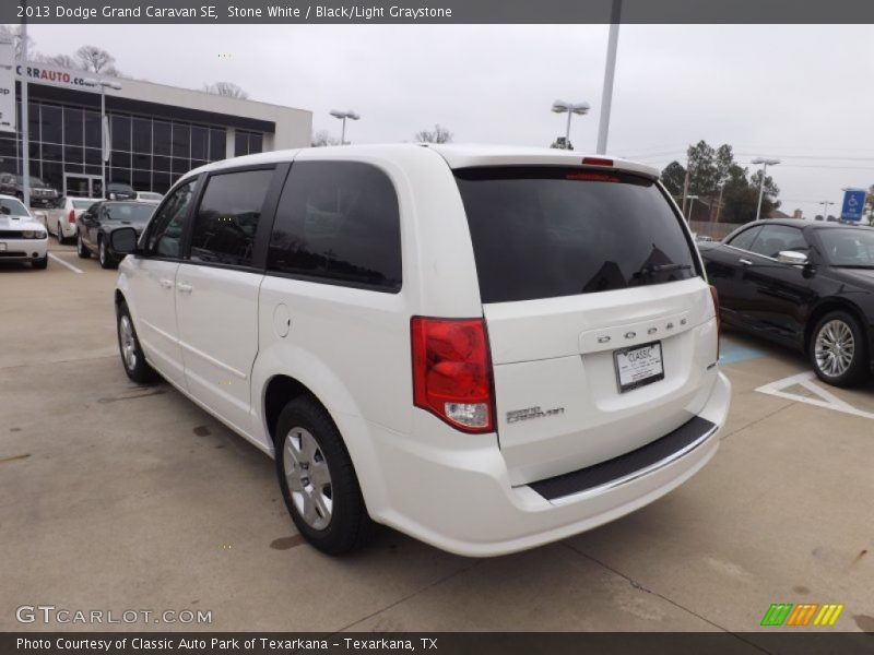 Stone White / Black/Light Graystone 2013 Dodge Grand Caravan SE