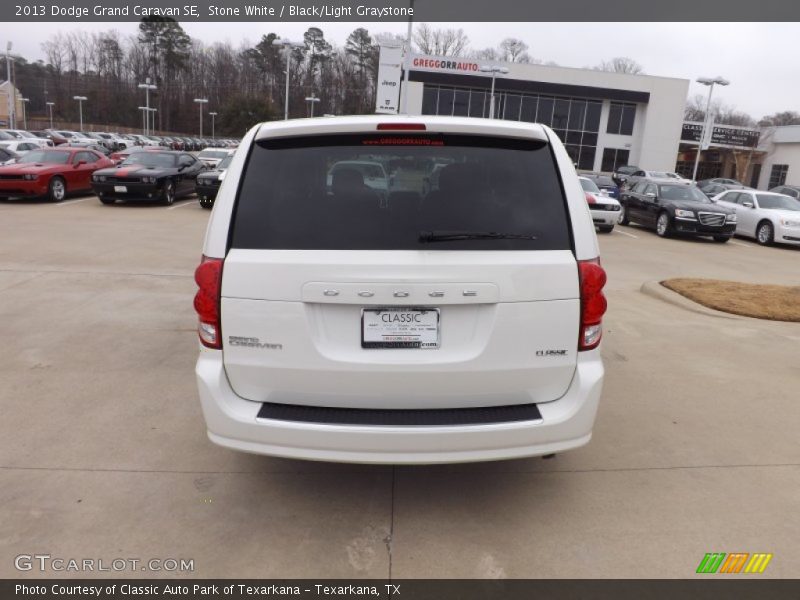 Stone White / Black/Light Graystone 2013 Dodge Grand Caravan SE