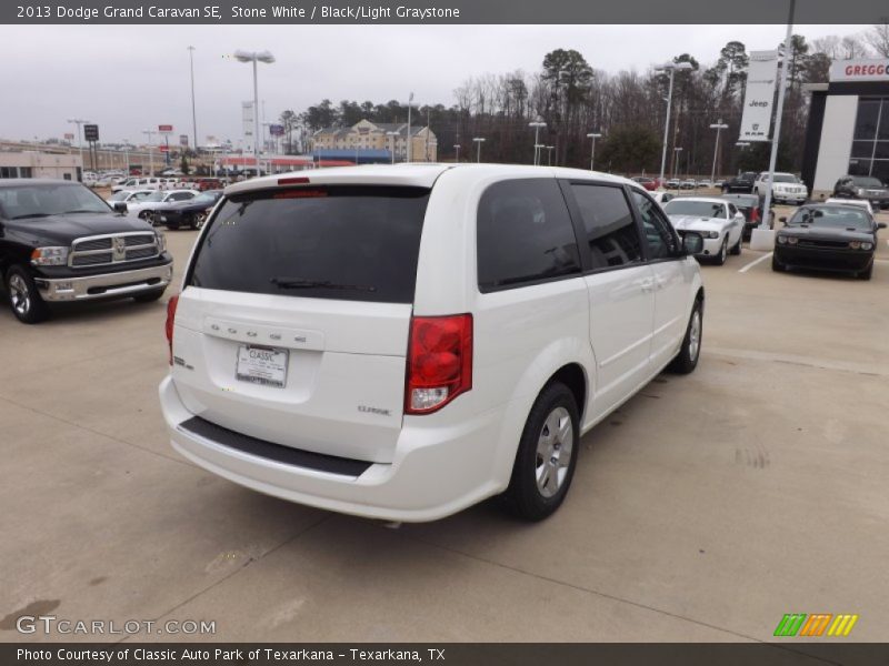 Stone White / Black/Light Graystone 2013 Dodge Grand Caravan SE