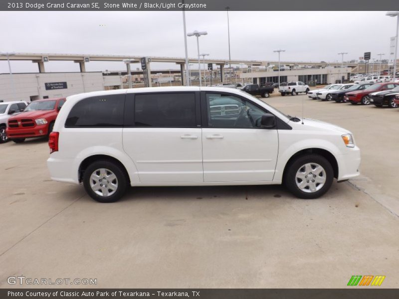 Stone White / Black/Light Graystone 2013 Dodge Grand Caravan SE
