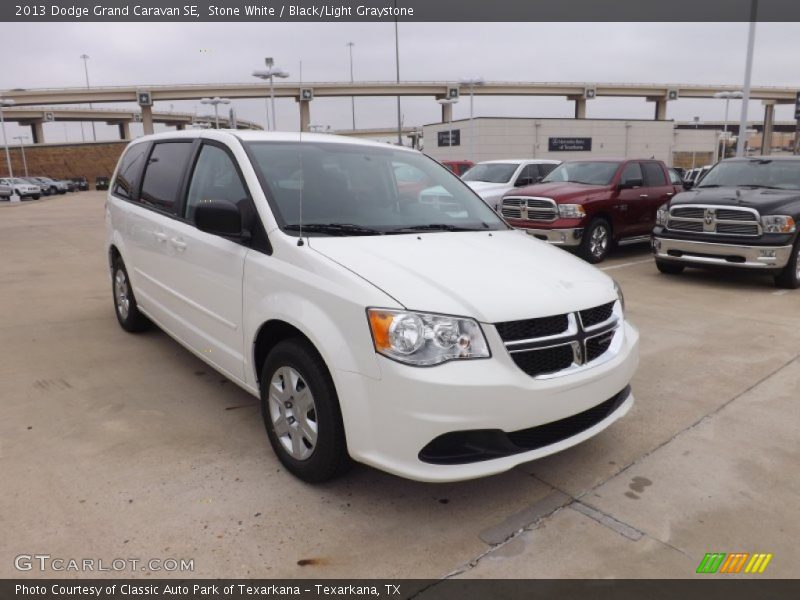 Stone White / Black/Light Graystone 2013 Dodge Grand Caravan SE