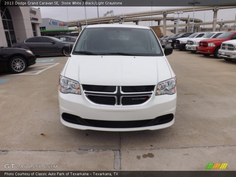 Stone White / Black/Light Graystone 2013 Dodge Grand Caravan SE