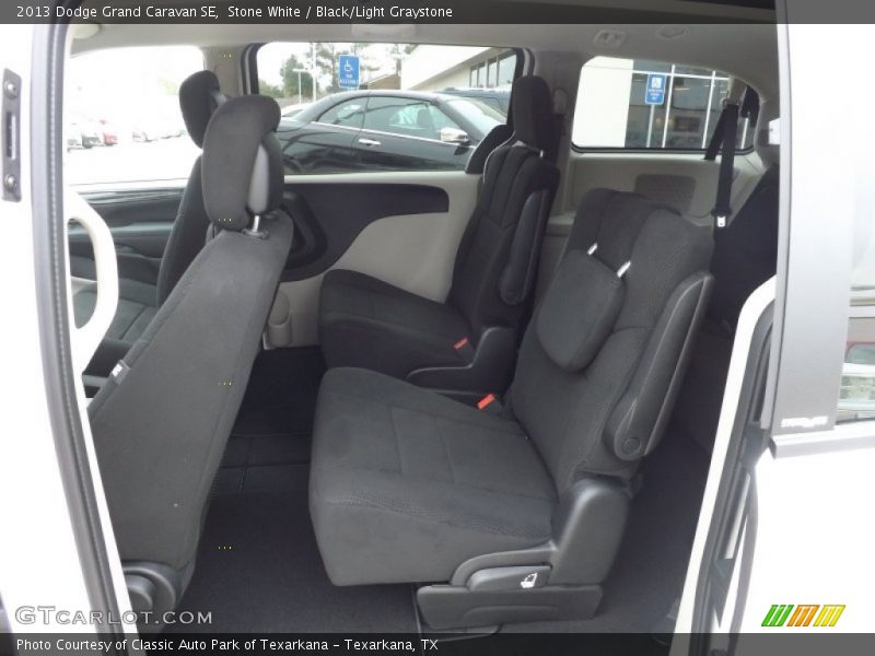 Stone White / Black/Light Graystone 2013 Dodge Grand Caravan SE