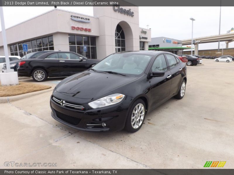 Pitch Black / Diesel Gray/Ceramic White 2013 Dodge Dart Limited