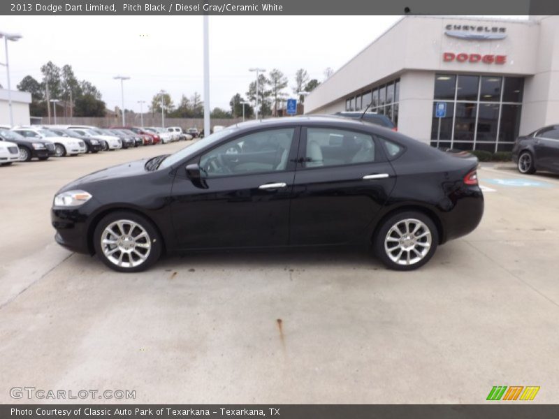 Pitch Black / Diesel Gray/Ceramic White 2013 Dodge Dart Limited