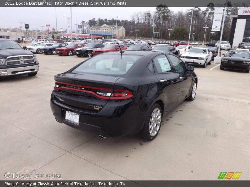 Pitch Black / Diesel Gray/Ceramic White 2013 Dodge Dart Limited