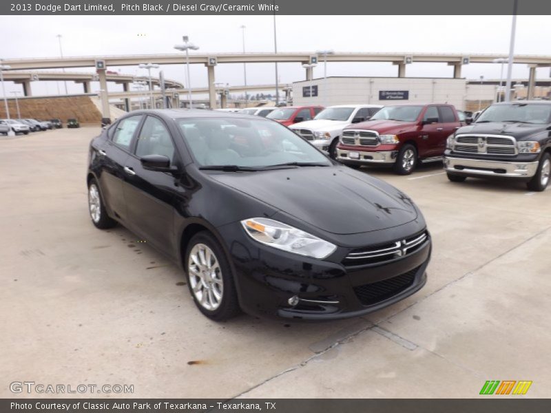 Pitch Black / Diesel Gray/Ceramic White 2013 Dodge Dart Limited
