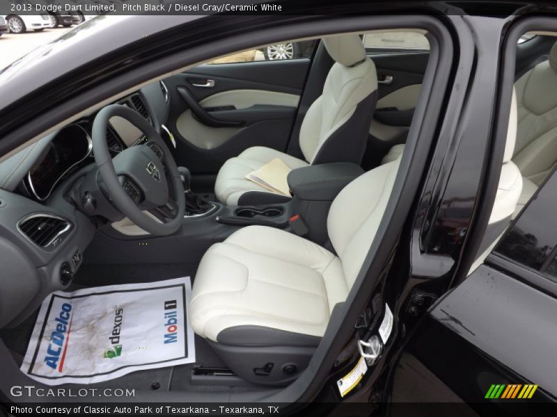 Pitch Black / Diesel Gray/Ceramic White 2013 Dodge Dart Limited