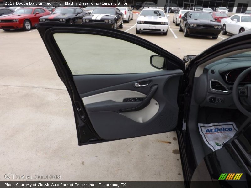Pitch Black / Diesel Gray/Ceramic White 2013 Dodge Dart Limited