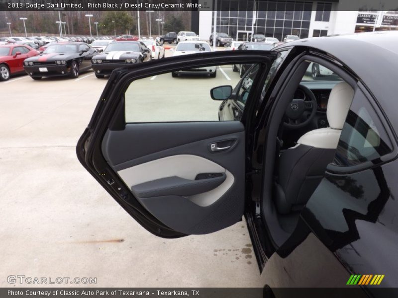Pitch Black / Diesel Gray/Ceramic White 2013 Dodge Dart Limited