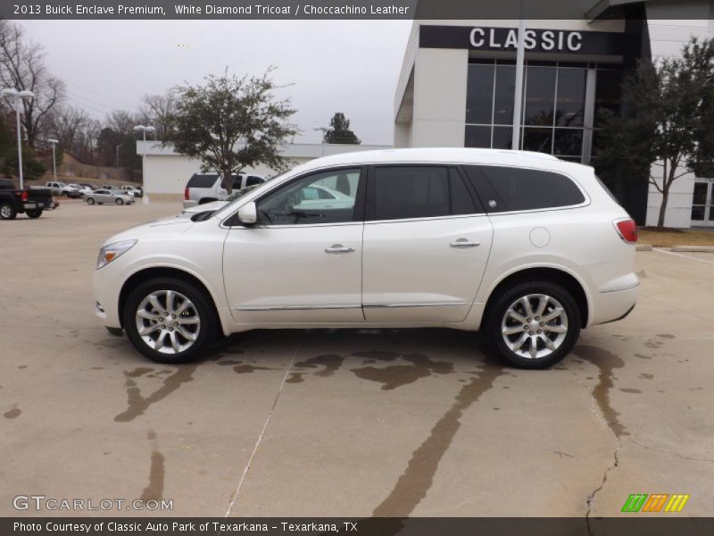 White Diamond Tricoat / Choccachino Leather 2013 Buick Enclave Premium