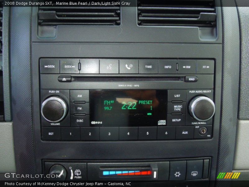 Marine Blue Pearl / Dark/Light Slate Gray 2008 Dodge Durango SXT