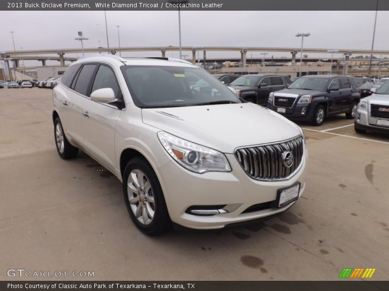 White Diamond Tricoat / Choccachino Leather 2013 Buick Enclave Premium
