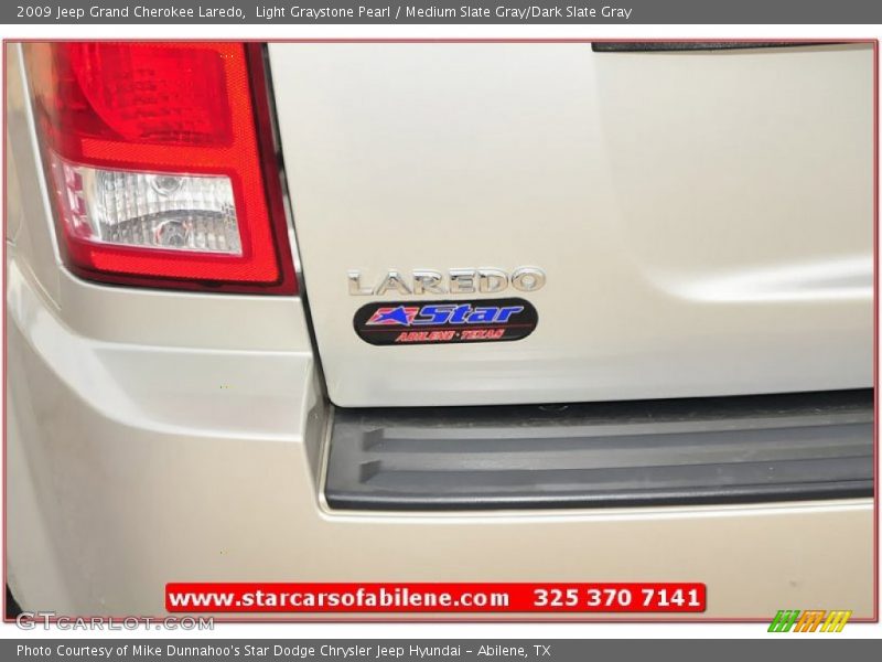 Light Graystone Pearl / Medium Slate Gray/Dark Slate Gray 2009 Jeep Grand Cherokee Laredo