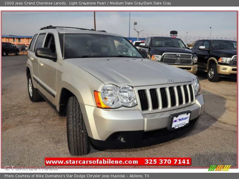 Light Graystone Pearl / Medium Slate Gray/Dark Slate Gray 2009 Jeep Grand Cherokee Laredo