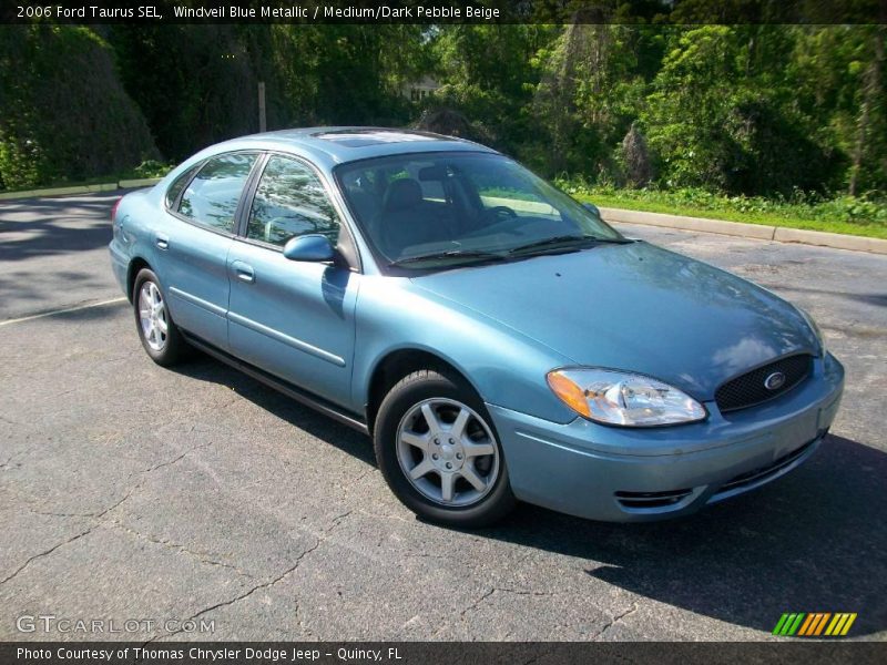 Windveil Blue Metallic / Medium/Dark Pebble Beige 2006 Ford Taurus SEL
