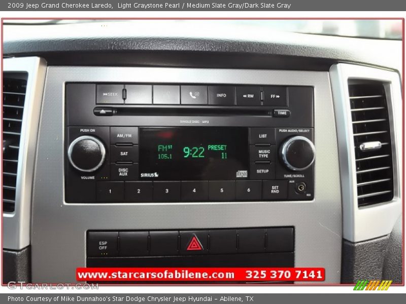 Light Graystone Pearl / Medium Slate Gray/Dark Slate Gray 2009 Jeep Grand Cherokee Laredo