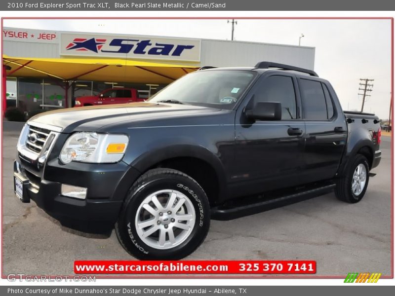 Black Pearl Slate Metallic / Camel/Sand 2010 Ford Explorer Sport Trac XLT