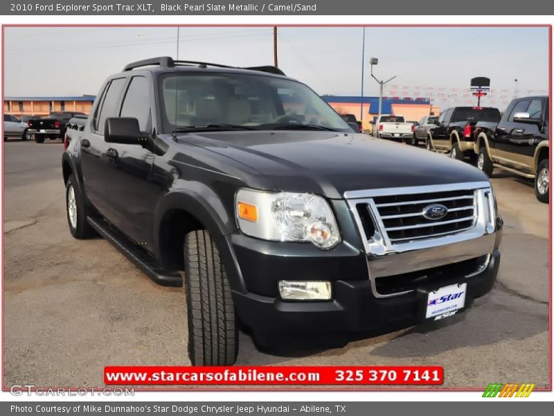 Black Pearl Slate Metallic / Camel/Sand 2010 Ford Explorer Sport Trac XLT