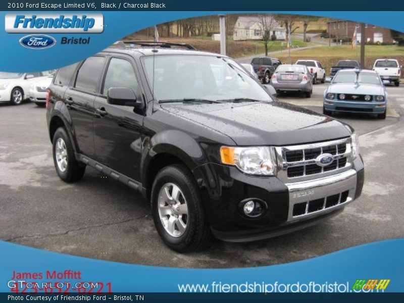 Black / Charcoal Black 2010 Ford Escape Limited V6