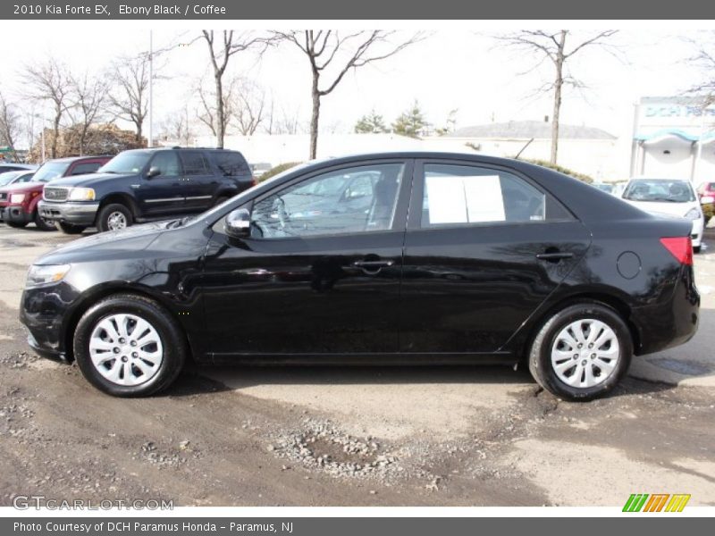 Ebony Black / Coffee 2010 Kia Forte EX