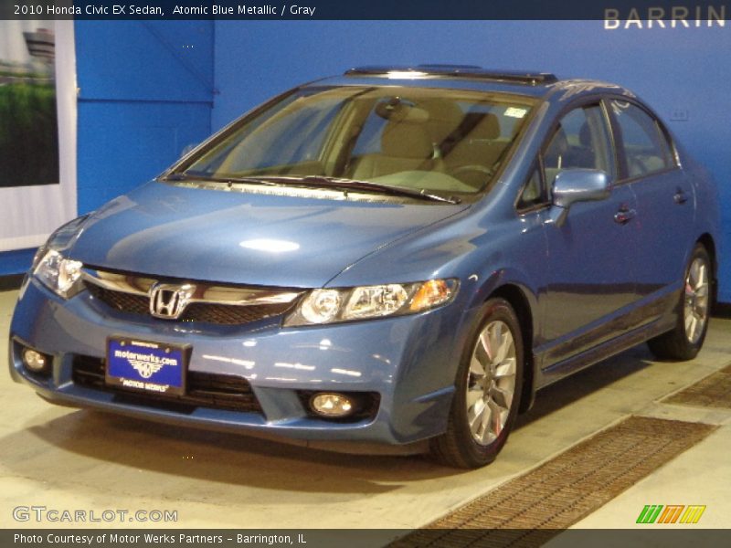 Atomic Blue Metallic / Gray 2010 Honda Civic EX Sedan