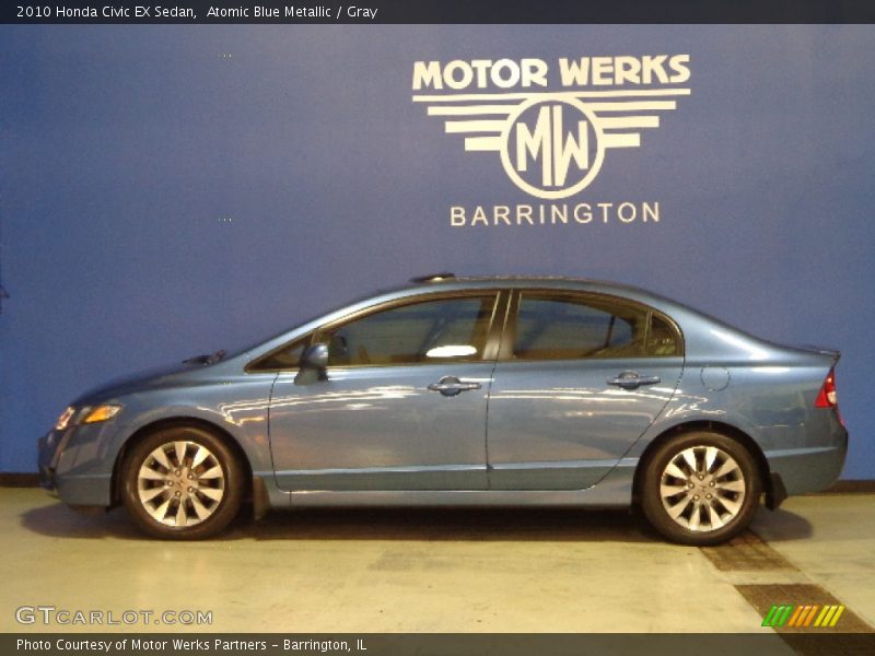 Atomic Blue Metallic / Gray 2010 Honda Civic EX Sedan