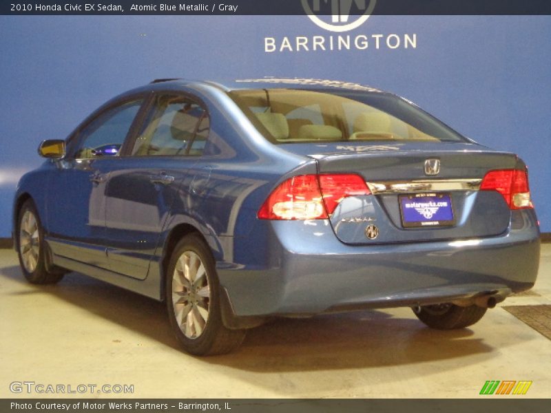 Atomic Blue Metallic / Gray 2010 Honda Civic EX Sedan