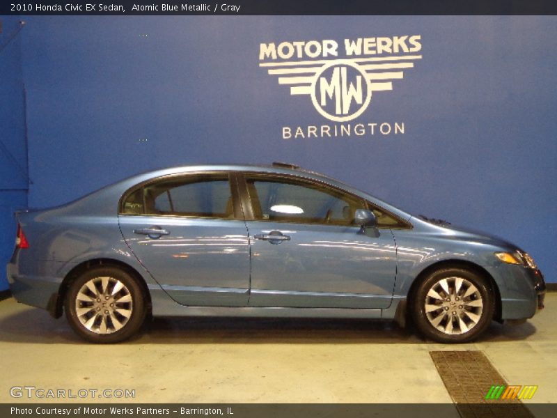 Atomic Blue Metallic / Gray 2010 Honda Civic EX Sedan