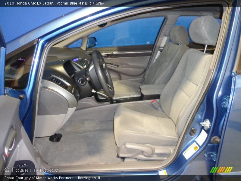 Atomic Blue Metallic / Gray 2010 Honda Civic EX Sedan