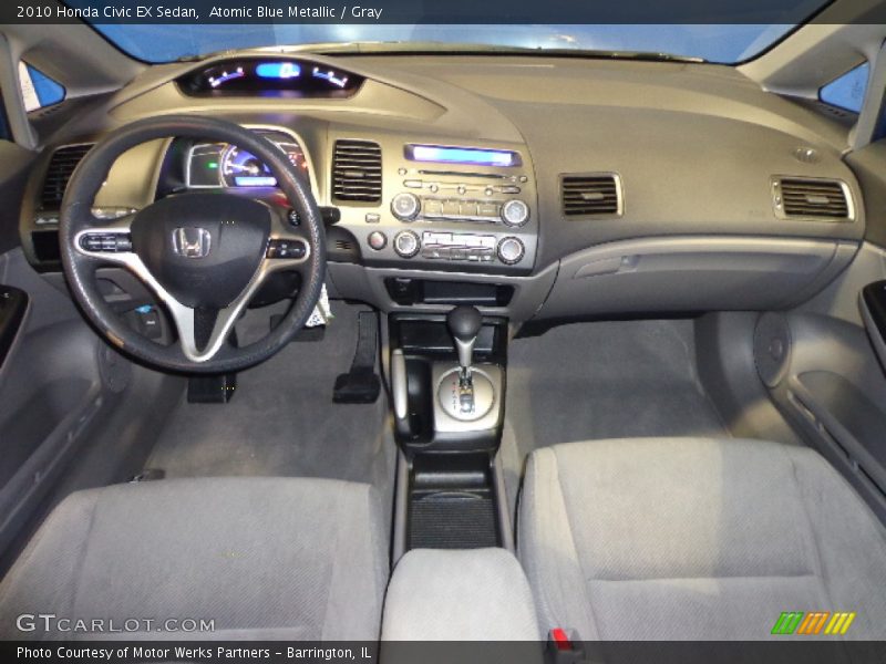 Atomic Blue Metallic / Gray 2010 Honda Civic EX Sedan