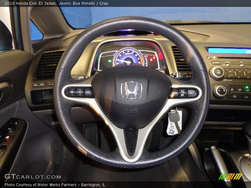 Atomic Blue Metallic / Gray 2010 Honda Civic EX Sedan