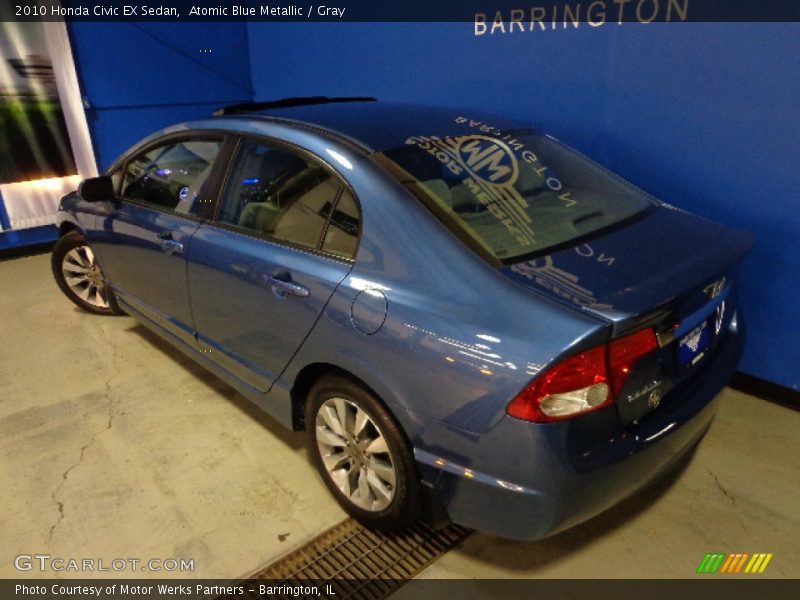 Atomic Blue Metallic / Gray 2010 Honda Civic EX Sedan