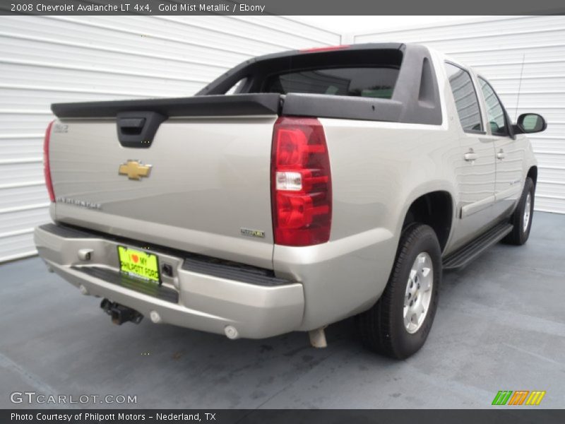 Gold Mist Metallic / Ebony 2008 Chevrolet Avalanche LT 4x4