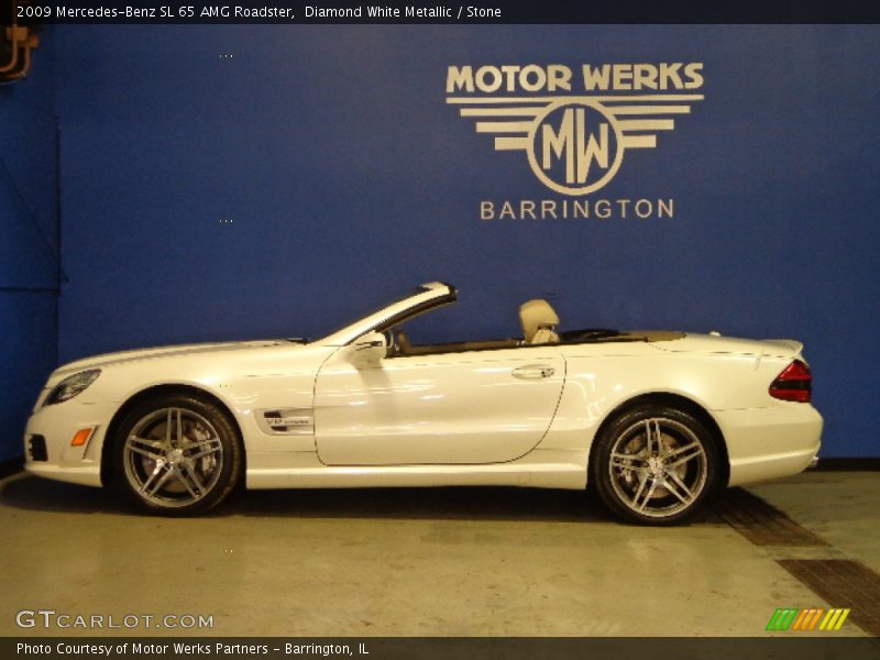 Diamond White Metallic / Stone 2009 Mercedes-Benz SL 65 AMG Roadster