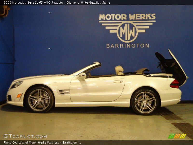 Diamond White Metallic / Stone 2009 Mercedes-Benz SL 65 AMG Roadster