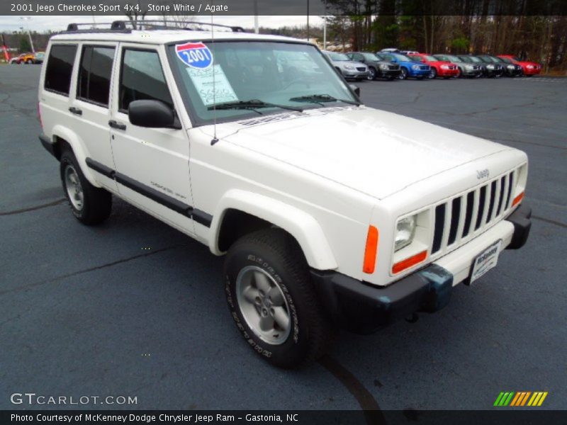 Stone White / Agate 2001 Jeep Cherokee Sport 4x4