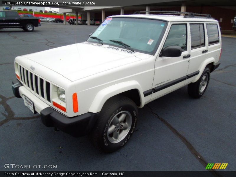 Stone White / Agate 2001 Jeep Cherokee Sport 4x4