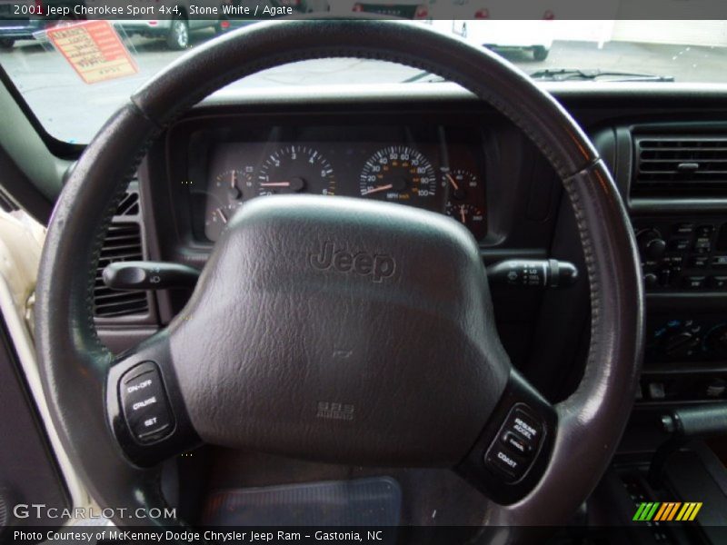 Stone White / Agate 2001 Jeep Cherokee Sport 4x4