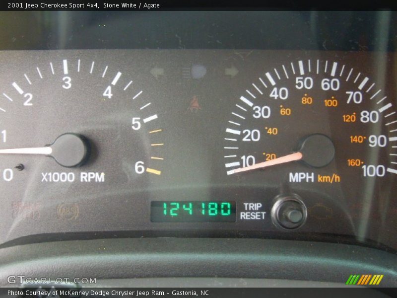 Stone White / Agate 2001 Jeep Cherokee Sport 4x4