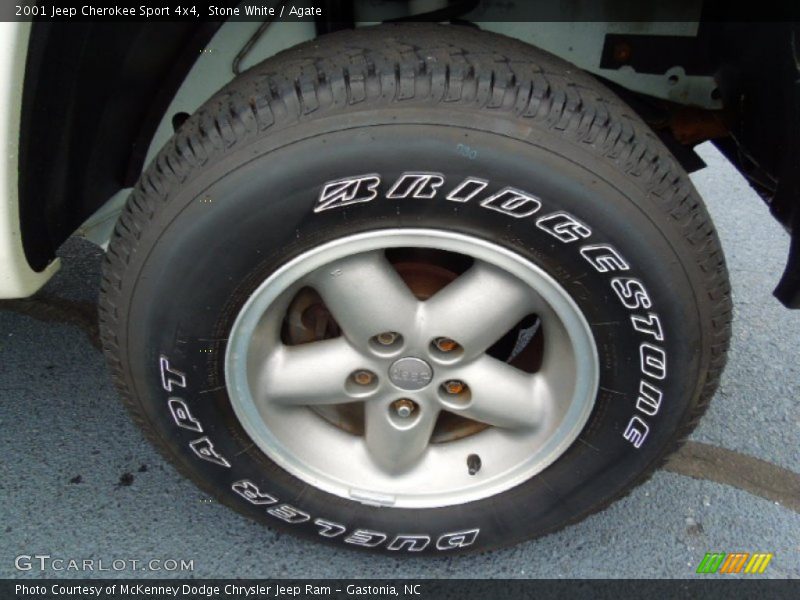 Stone White / Agate 2001 Jeep Cherokee Sport 4x4