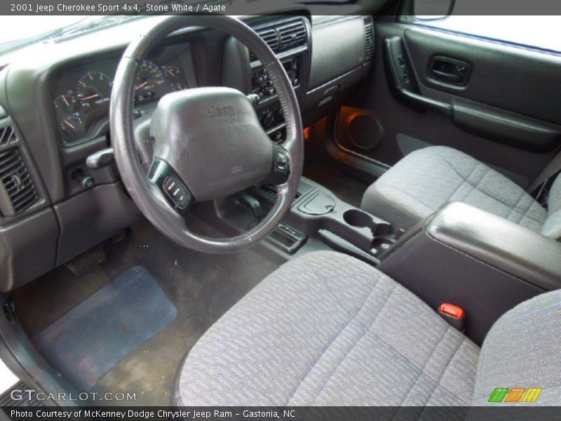 Stone White / Agate 2001 Jeep Cherokee Sport 4x4