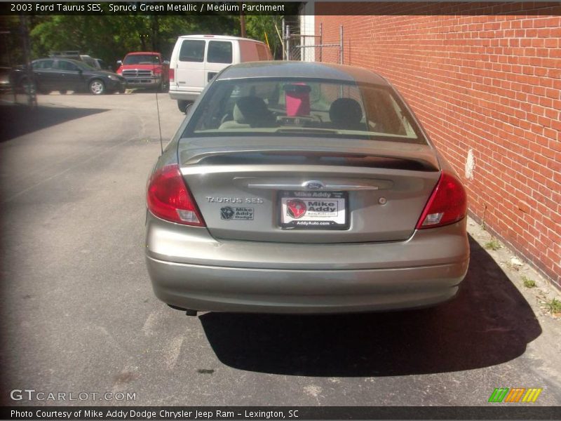 Spruce Green Metallic / Medium Parchment 2003 Ford Taurus SES