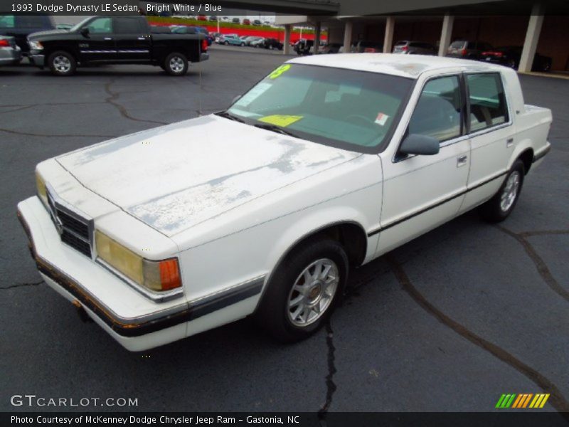 Bright White / Blue 1993 Dodge Dynasty LE Sedan